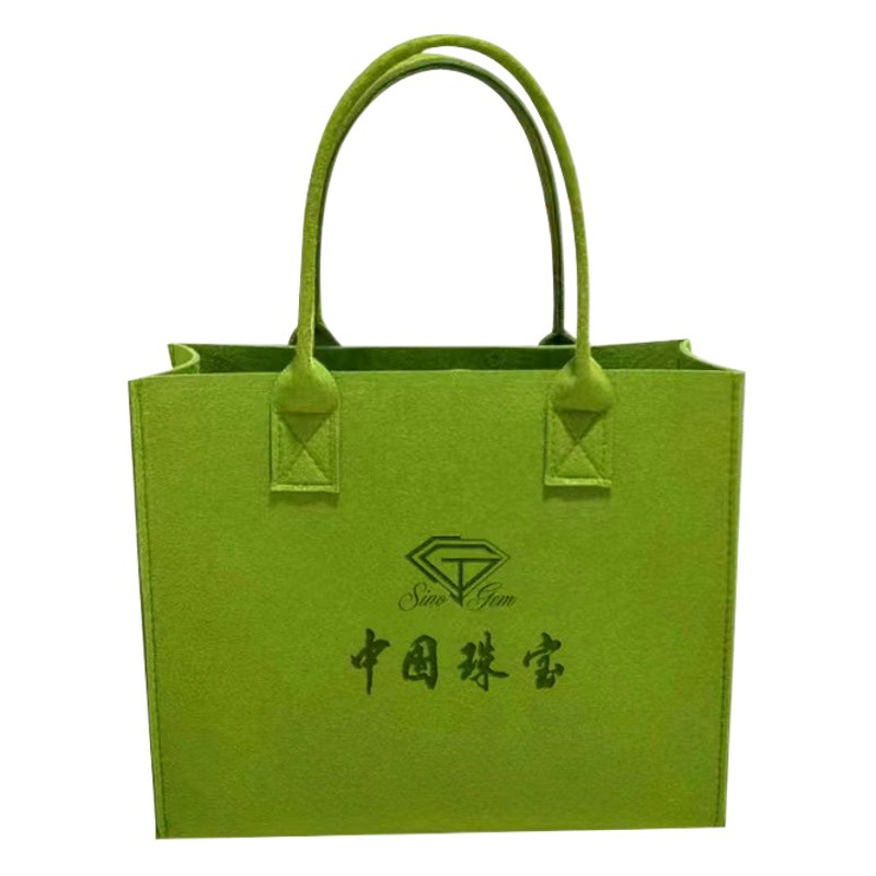 Hot sale felt tote bag corporate advertising gift fashion shopping bag felt tote bag large capacity handbag
