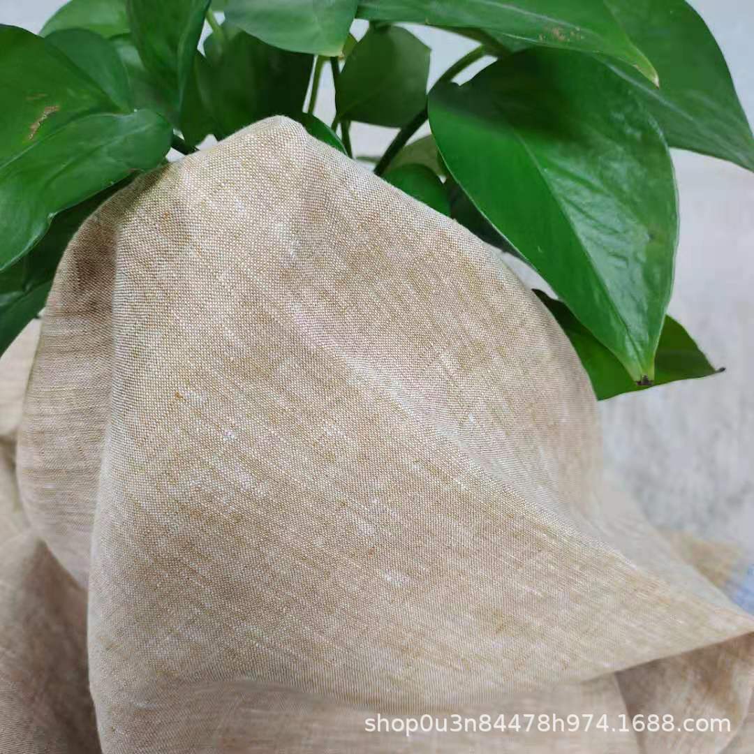 Picture of Pure linen Warp Weft Heterochromatic Wide Enzyme Washing Fabric 100% linen Two-color Yarn-dyed Bedding linen Fabric