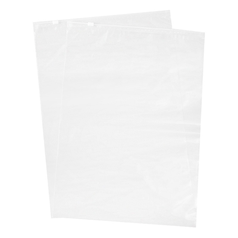 Garment zipper bag frosted transparent self-sealing bag clothes perforated film packaging bag pe spot printing custom bone bag