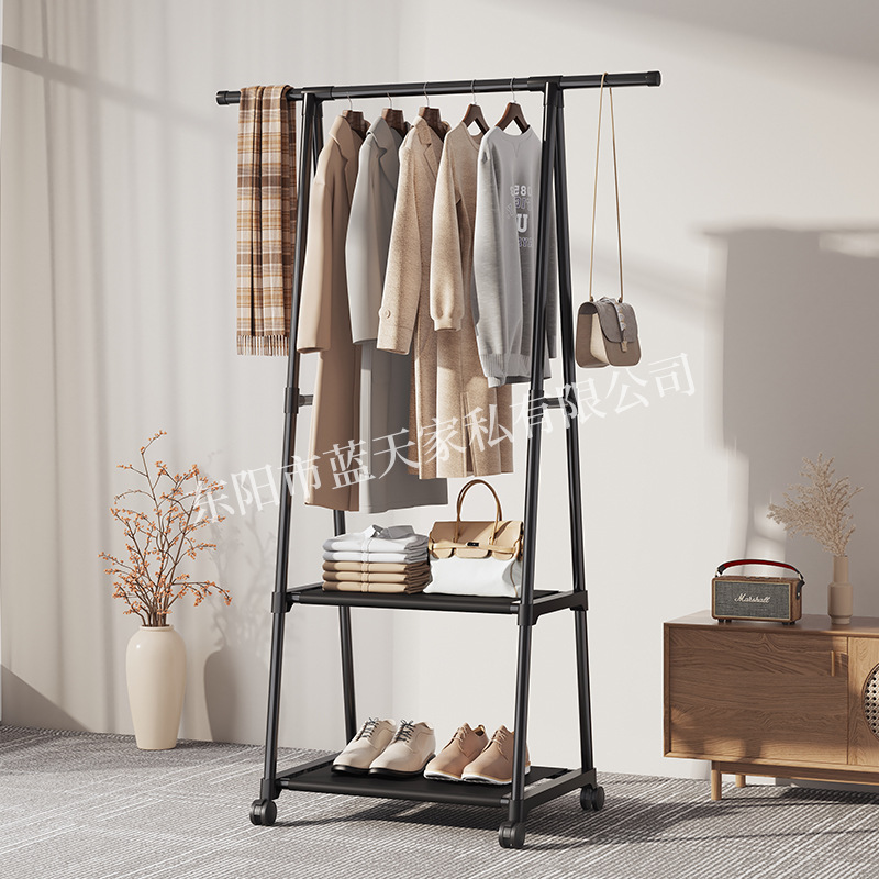 Cross-border shoe rack wholesale, simple floor-standing multifunctional clothes rack, metal modern minimalist storage rack, household coat rack