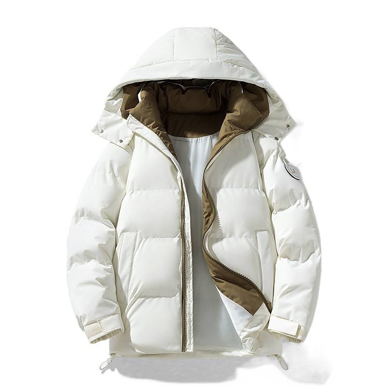 Winter new couple cotton jacket fashionable warm and cold-proof collar padded jacket for men and women cross-border