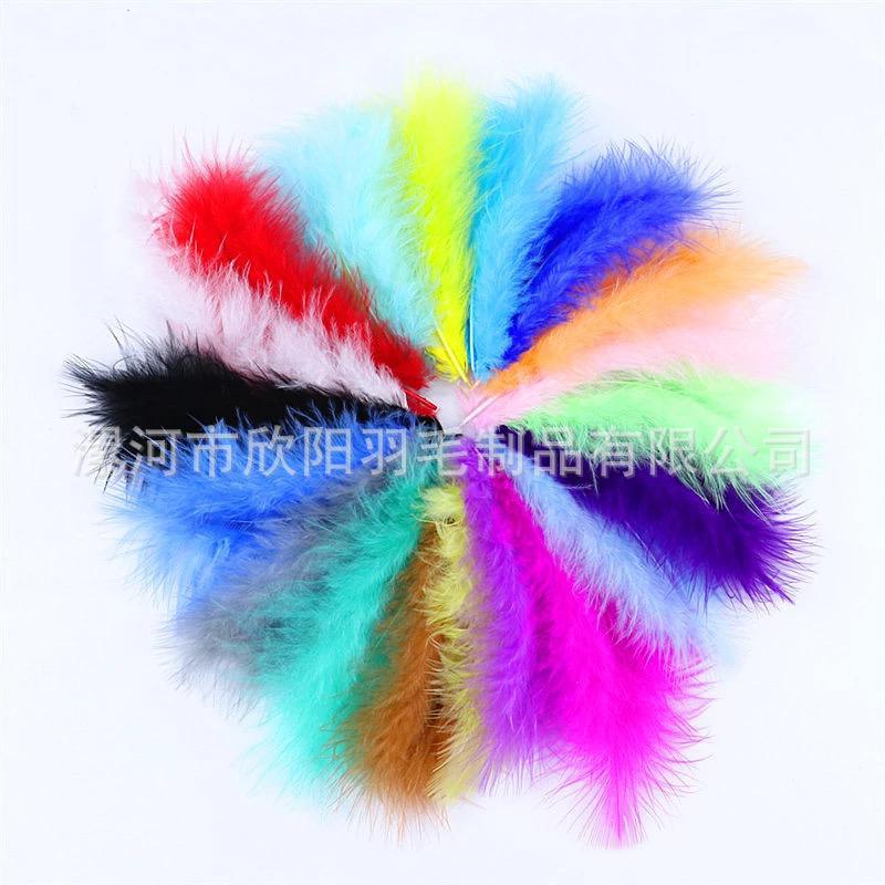 turkey feather DIY dream catcher decorative pointed tail feather flower tree wreath wave ball raw material funny cat stick chicken feather