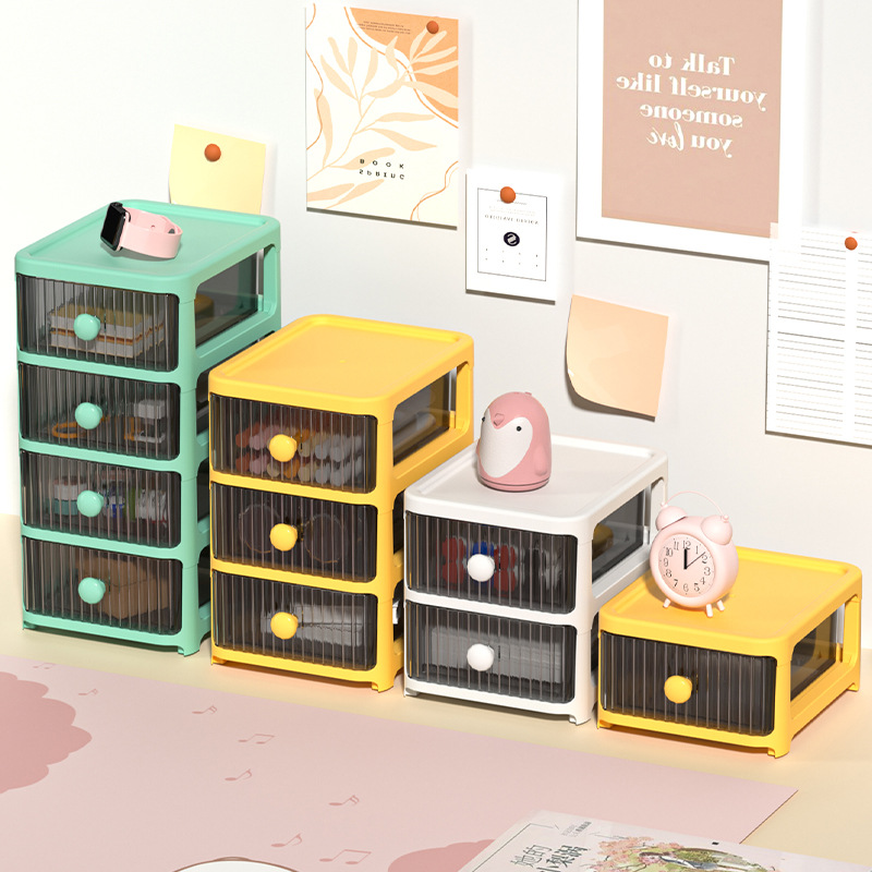 Stationery Storage Box Desktop ins Transparent Drawer Type Student Pen Holder Sundries Hair Accessories Office Dormitory Storage Rack