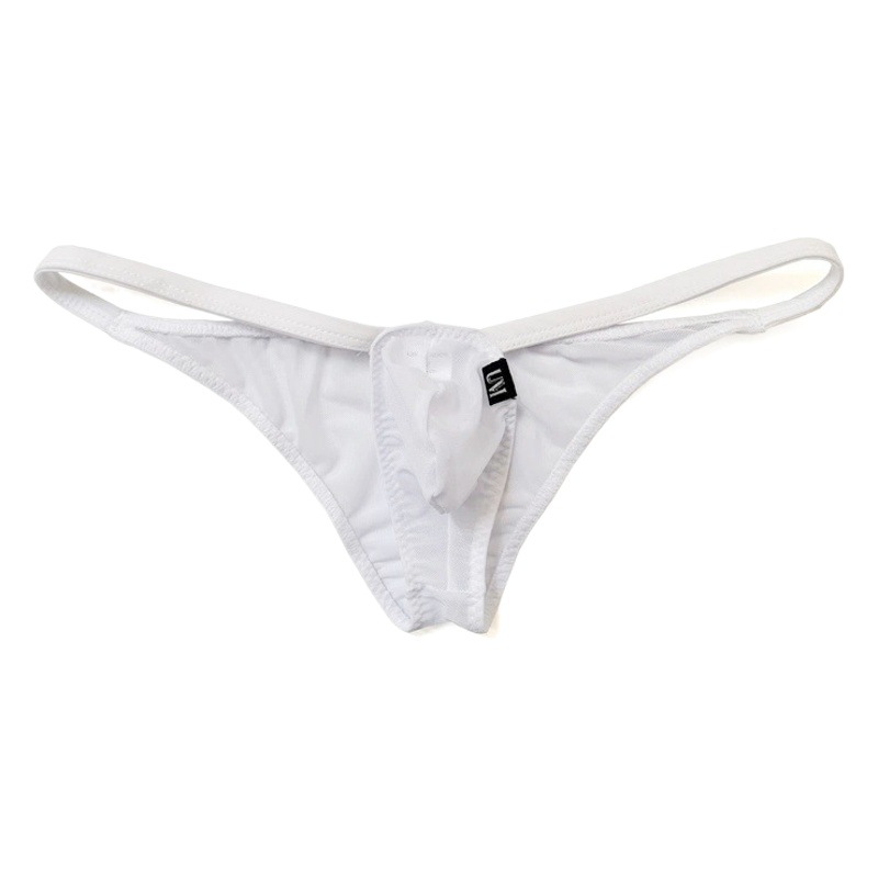 [Factory] Ultra-Low-Waist Men's Mesh Transparent Briefs Sexy Stereo Pouch Mesh Underwear 3018