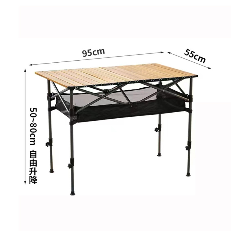 Picture of Outdoor Folding Table Portable Free Lifting Adjustable Picnic Stall Table Outdoor Camping Folding Table Lifting Table
