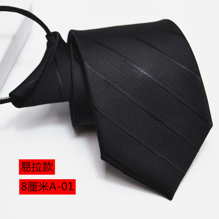 Picture of Men's Easy-To-Pull Casual Zipper Tie New Korean Style Professional Formal Wear Convenient Lazy Tie Ready for Sale
