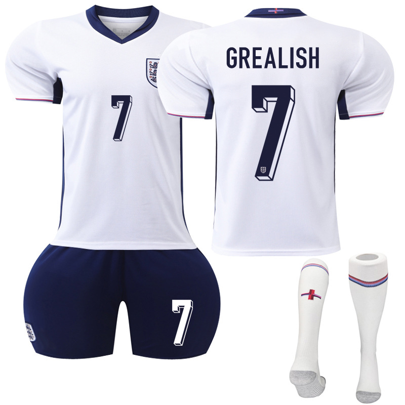 Picture of Euro 2024 New Football Jersey suit England Home Jersey Number 9 Kane 11 Foden 10 Bellingham