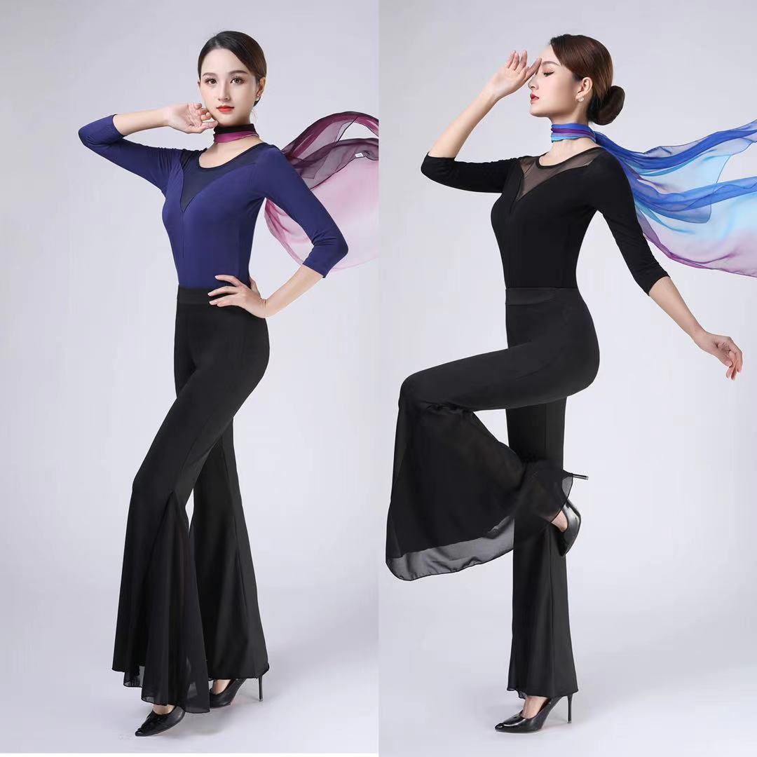 2023 New Mesh Shaped Clothing suit Dance Training Clothing Sexy Elegant Dancing Training Show Slim Fit