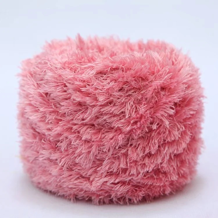 Picture of Crystal Coral Velvet Thick Thread Imitation Fur Scarf Hat Baby Baby Thread Hand-Knitted Wool Ball