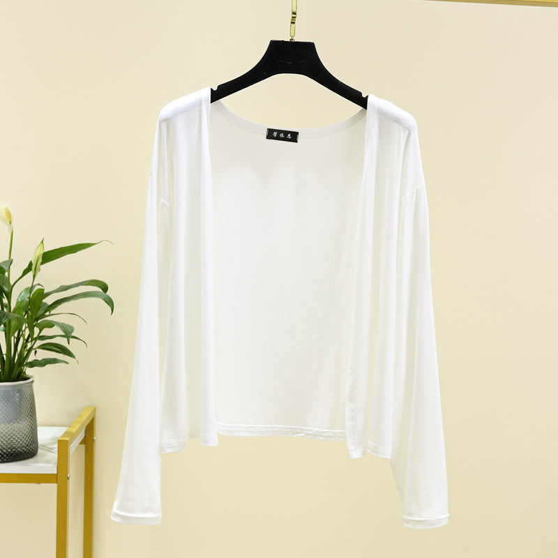 Picture of Modal sunscreen cardigan women's summer thin long-sleeved outerwear knitwear jacket loose casual waistcoat Spring