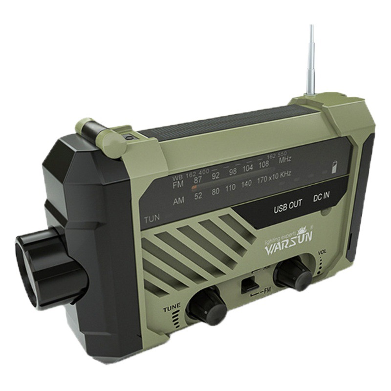 Walson Manufacturer Xln-290Wb Radio Hand-Cranked Flashlight Multi-Functional Emergency Solar Emergency Flashlight