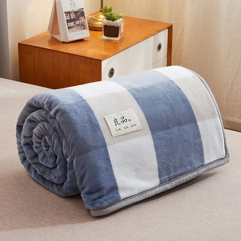 Picture of Muji Blanket Nap Blanket Flannel Blanket Blanket Coral Fleece Air-conditioning Blanket Winter Thickened Fleece Blanket Wholesale