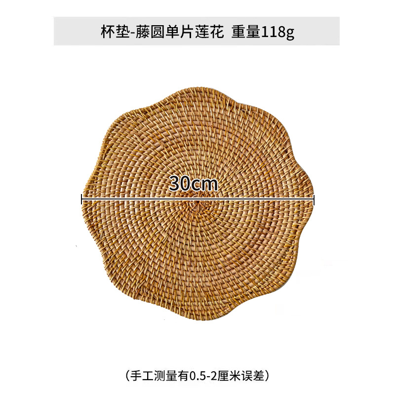 Picture of Nordic handmade Rattan woven bed & breakfast Wall pendant decoration European style living room entrance home wall hanging Rattan