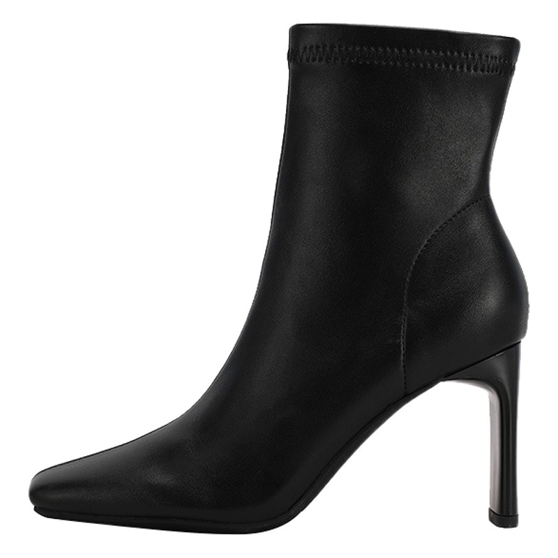 Picture of 2178-8 High-heeled Women's Short Boots Square Head Thick Heel Side Zipper Low 2024 Fall/Winter New Fashion Joker Comfortable