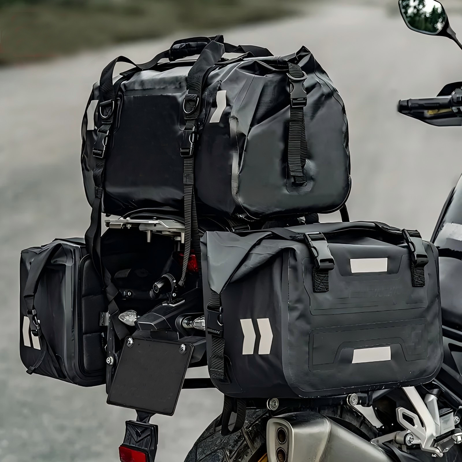 Motorcycle Waterproof Pack Motorcycle Knight Equipment Tail Box Helmet Bag Riding Duffel Bag Long-distance Motorcycle Rear Seat Side Bag
