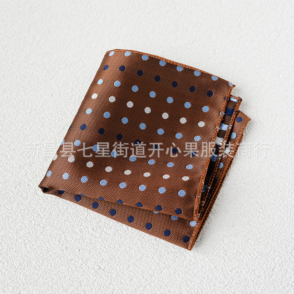 Picture of Men's suit small square scarf factory wholesale fashion polyester fashion accessories vintage embroidery pattern pocket towel men's clothing