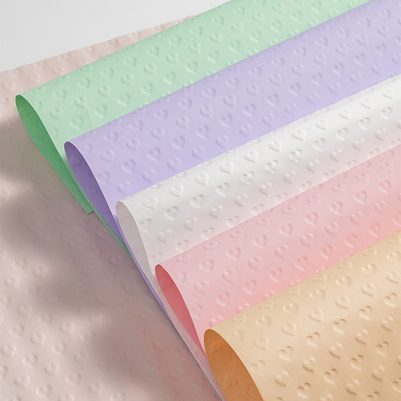 Flower Packaging Love Embossed Paper Embossed Paper Waterproof Fenghua Paper Flower Bundle Paper Flower Shop Gift Packaging Material