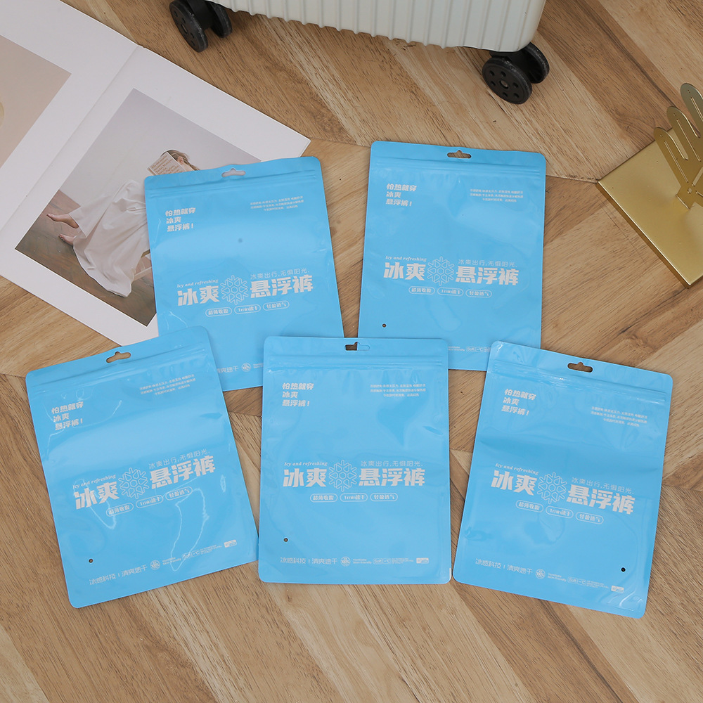 Picture of In-Stock Thickened Floating Pants Packaging Bag Pet/Pe Universal High-Grade Ice Silk Underwear Zipper Bag Self-Sealing Packaging Bag
