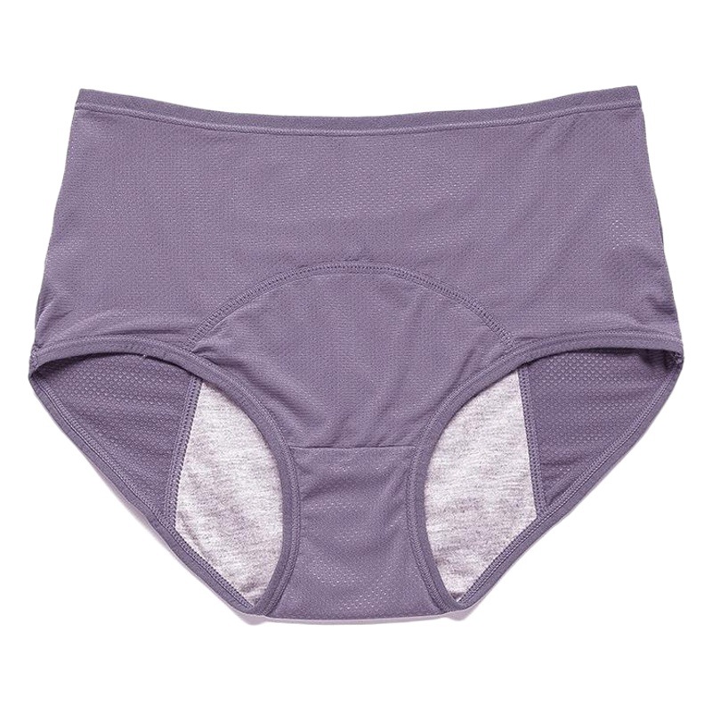 100-150kg Mesh Breathable Front and Rear Leak-Proof Menstrual Triangle Menstrual Underwear Mid-High Waist Plus Fat Plus Size Women