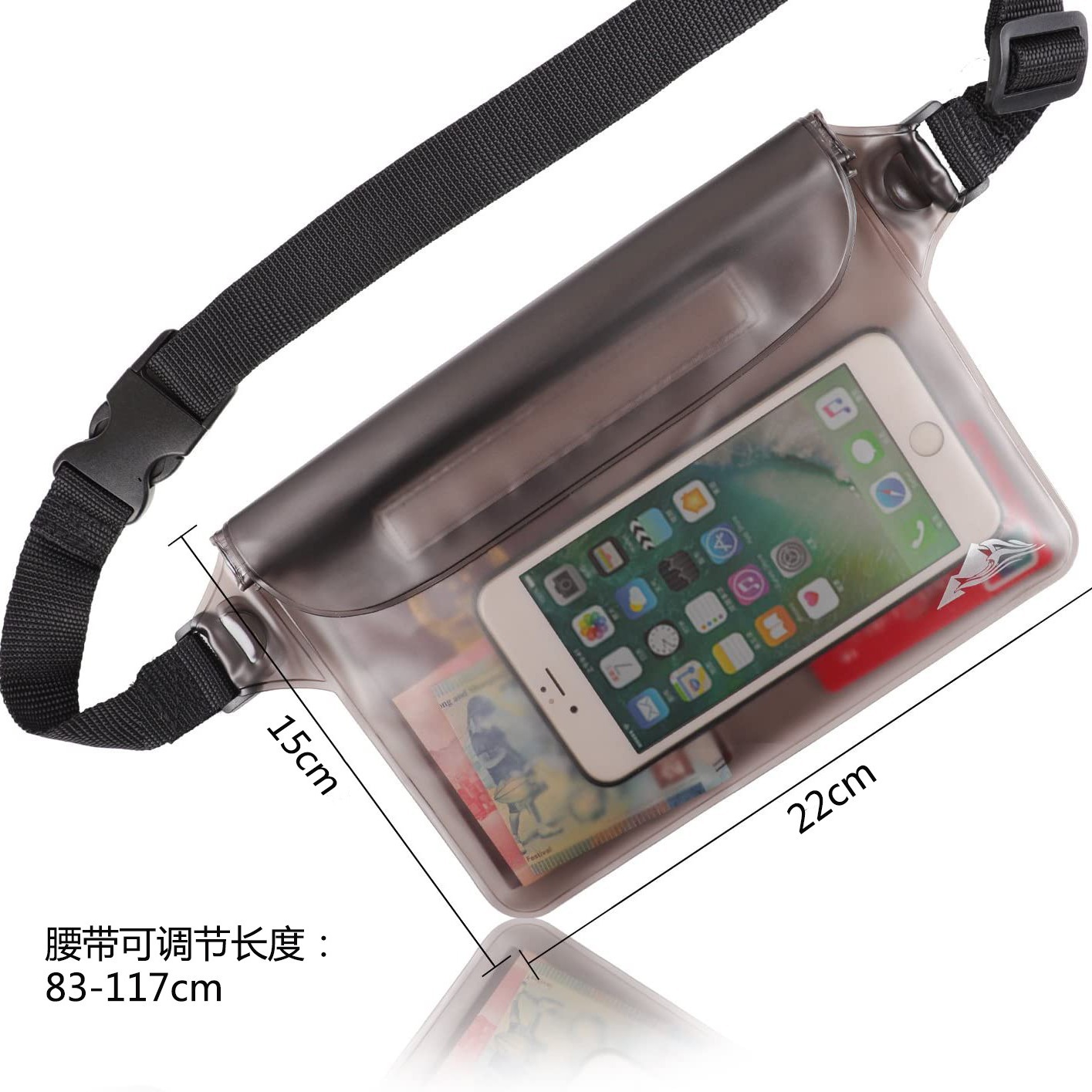 Picture of Cross-Border Mobile Phone Waterproof Bag Waist Bag Pvc Outdoor Diving Rafting Sealed Transparent Swimming Ipx8 Mobile Phone Waterproof Bag