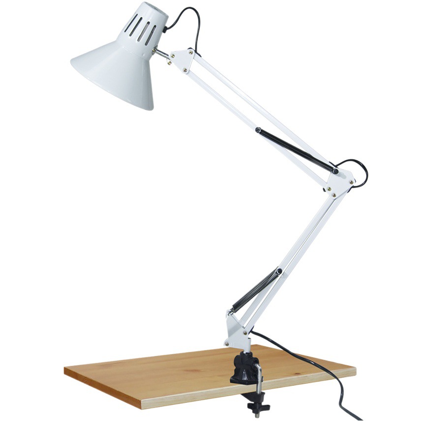 American folding desk lamp student learning reading eye protection lamp office desk bedroom tattoo embroidery large lampshade clip lamp
