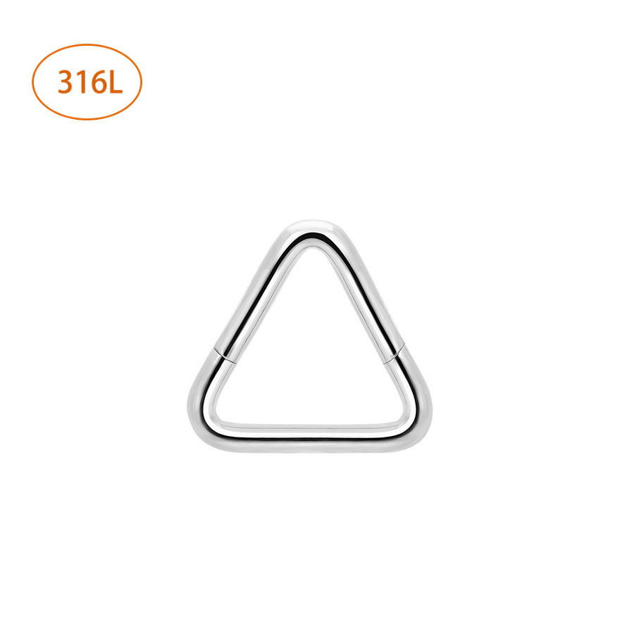 Picture of Cross-border explosions G23 titanium face triangle nose ring earrings 316 seamless nose ring ear ring body piercing jewelry