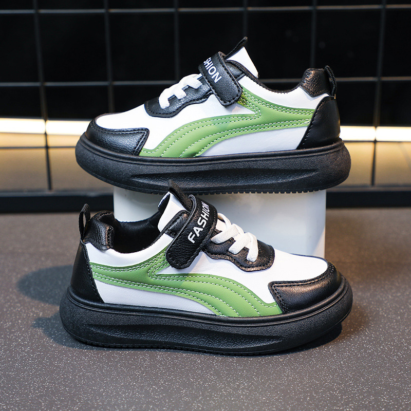 Boys' shoes 2024 Spring and Autumn new children Boys' student shoes Boys' leather shoes Children's sneaker