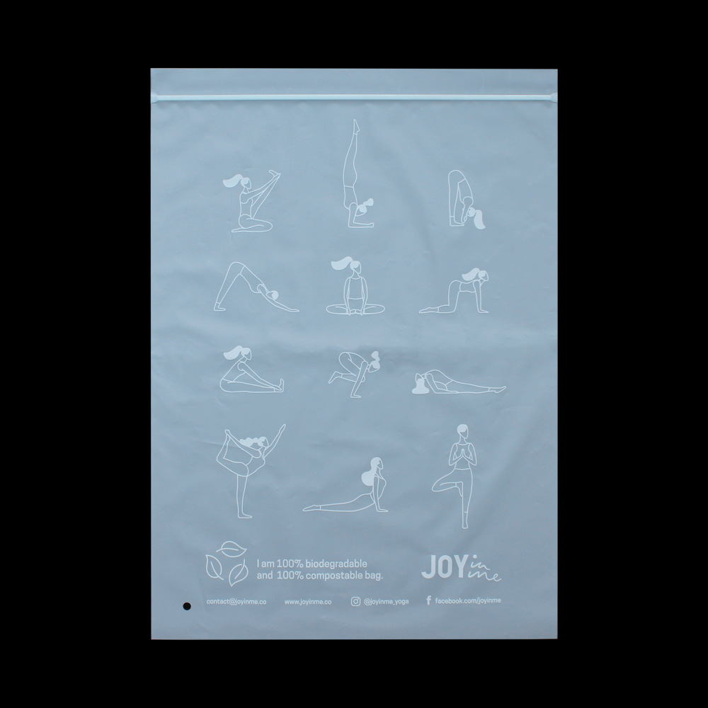 Picture of Clothing Frosted Zipper Bag Socks Packaging Bag Clothes Packaging Bag Frosted Self-sealing Bag Fully Biodegradable Bone Bag