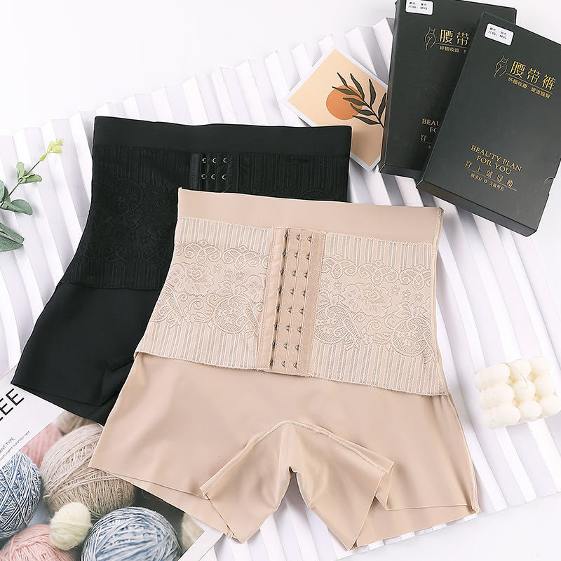 Factory wholesale high waist breasted shaping body shaping boxer belly contracting hip lifting safety pants plastic waist hip shaping postpartum belly shaping pants