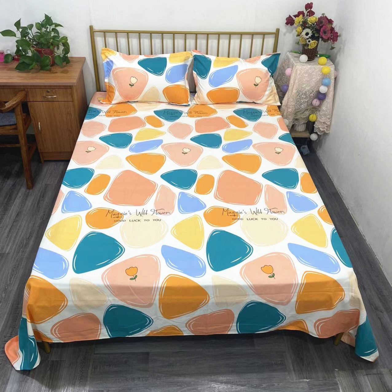 Picture of Factory Bed Sheets Thickened Scrub Bed Sheets Single Piece Student Dormitory Bed Sheets Scrub Bed Sheets for Single Bed
