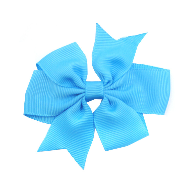 Picture of European and American New Kidsren's Hairpins 8cm Swallowtail Bow Hairpin V-Shaped Ribbed with Bow Hair Accessories Head Flower