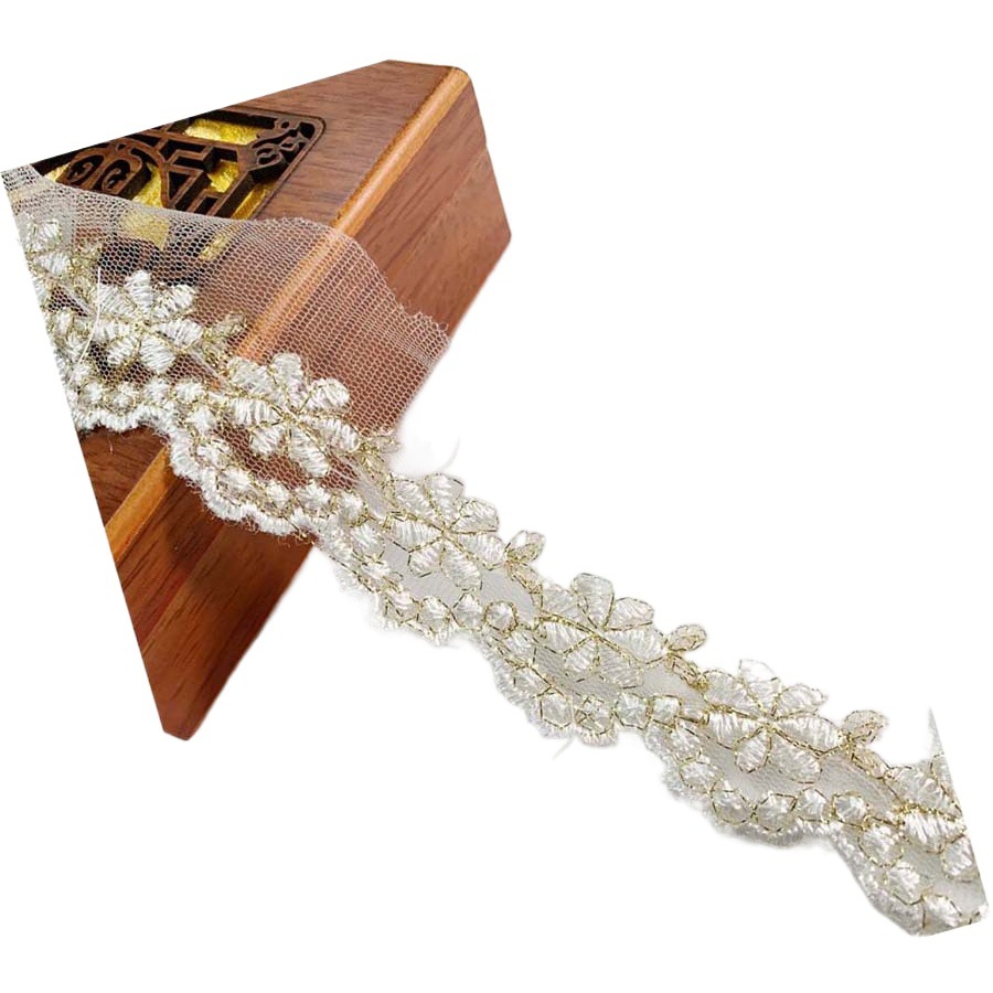 Accessories cheongsam clothing materials lace belt lace decoration gold thread unilateral wave water soluble embroidery lace