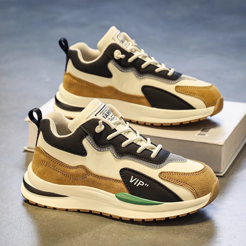 Forrest Gump sneaker Men's Spring 2025 New Leather Casual Youth Thick-soled Men's Shoes All-match Torre Trendy Shoes