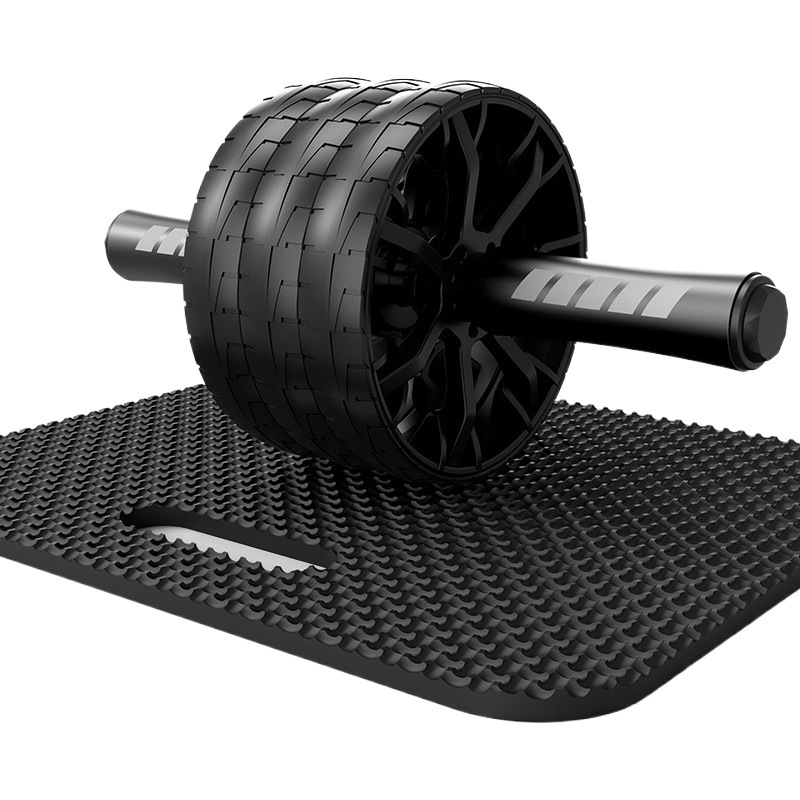 Two-wheel mute abdominal fitness equipment giant wheel sports roller abdominal reduction abdominal muscle wheel source manufacturers abdominal wheel male