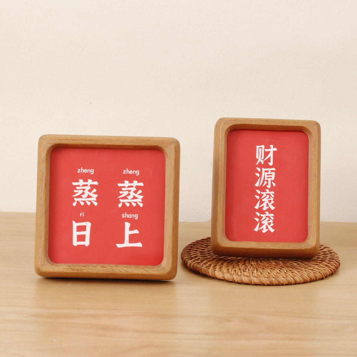 Picture of Black Walnut Solid Wood Polaroid Magnetic Photo Frame Mini Refrigerator Magnet 3inch Id Photo Display Banknote Collection Frame