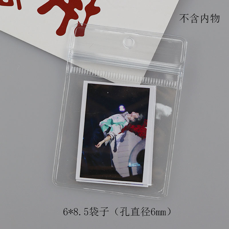 PVC Self-sealing Bag with Holes Hanging Bag Jewelry Storage Bag Jewelry Packaging Bag Earrings Bracelet Storage Display