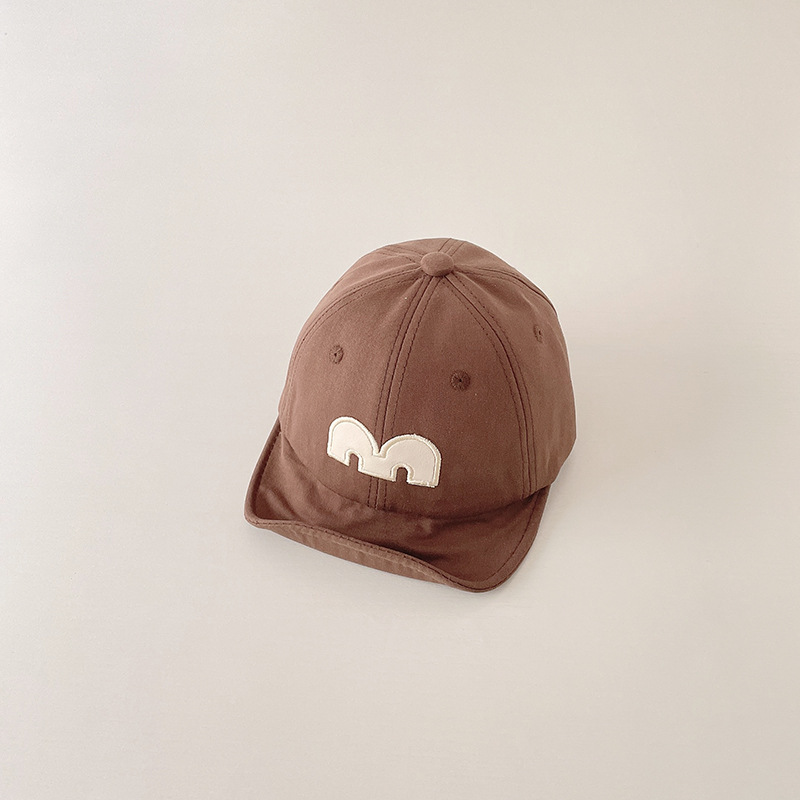Picture of Baby Hat Spring and Autumn Cotton Big M Cap Children's Cute Super Cute Baseball Cap Baby Warm Soft Brim Cap