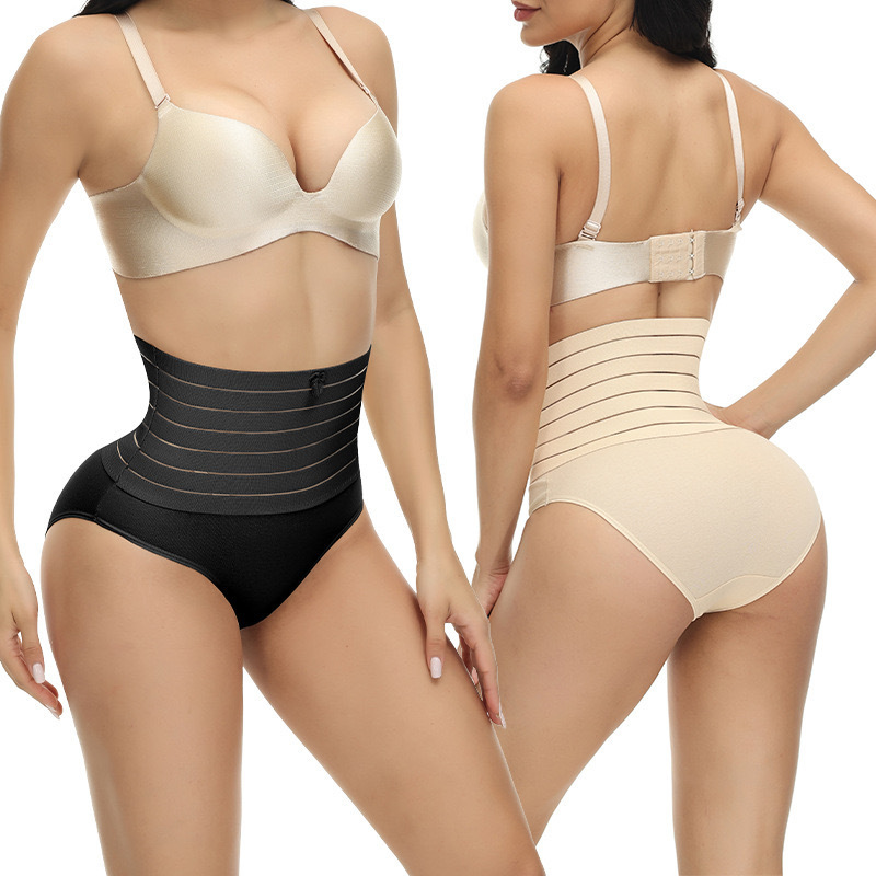 Picture of Cross-border Foreign Trade High Waist Abdominal Pants Women's Hip-lifting plus size Postpartum Sports Shaping Pants Traceless Waist Cotton Panties Women