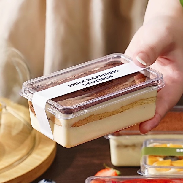 Tiramisu Packaging Box Soybean Milk Box Mu Si Cake Packaging Box Baking West Point Packaging Box Transparent Disposable
