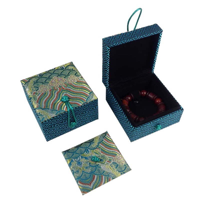 Jade Retro Plate Buckle Jewelry Packaging Box Handle Box Jade Toy Pendant Bracelet Box Bracelet Box Brocade Box Wholesale