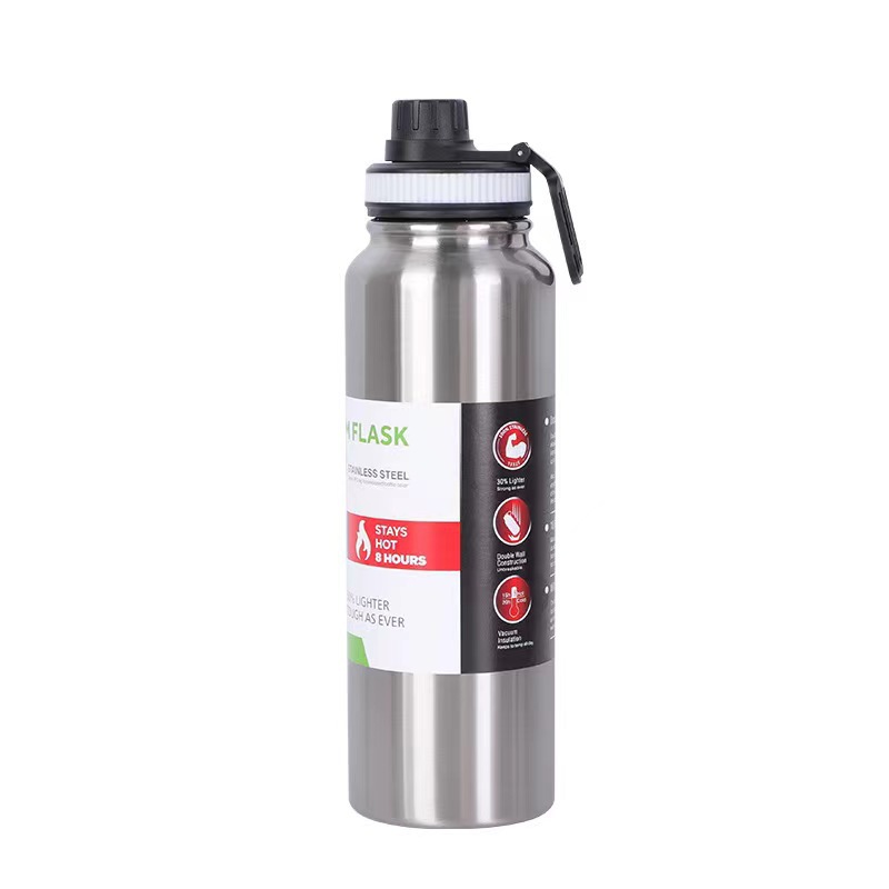 Picture of New stainless steel double-layer vacuum cup portable travel space pot large capacity outdoor sports water cup kettle wholesale