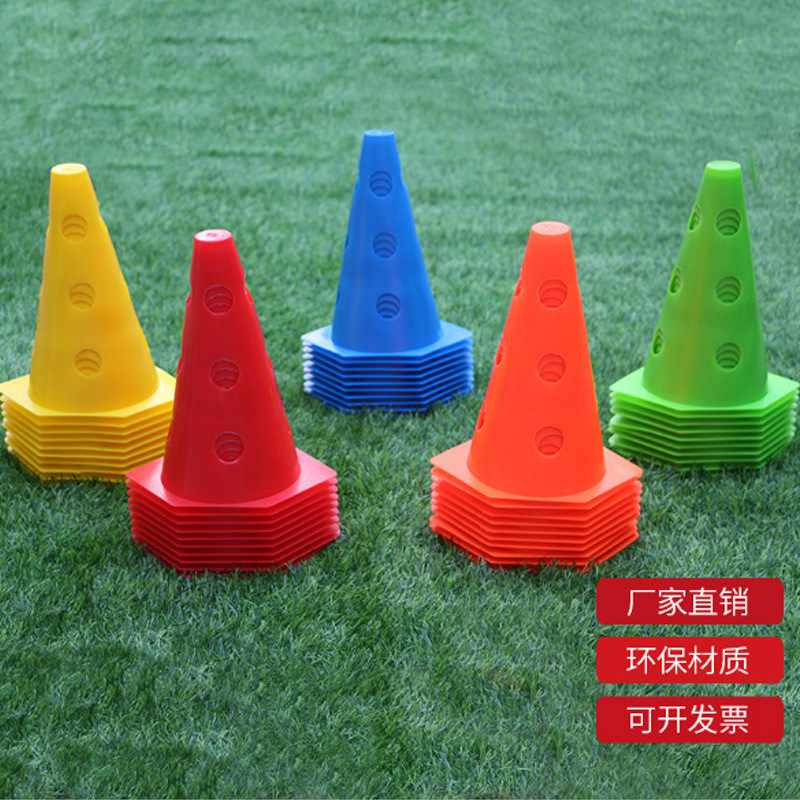 Picture of 23cm Hexagon Bucket with Hole Sign Football Obstacle 23cm Sign Bucket Plastic Bucket Sign Conical Bucket Ferrule