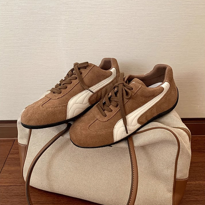 Lightweight Soft-Soled Genuine Leather Thick-Soled Moral Training Shoes 2025 Spring & Fall New Lace-Up Flats-Soled Retro Casual Sports Forrest Gump Shoes