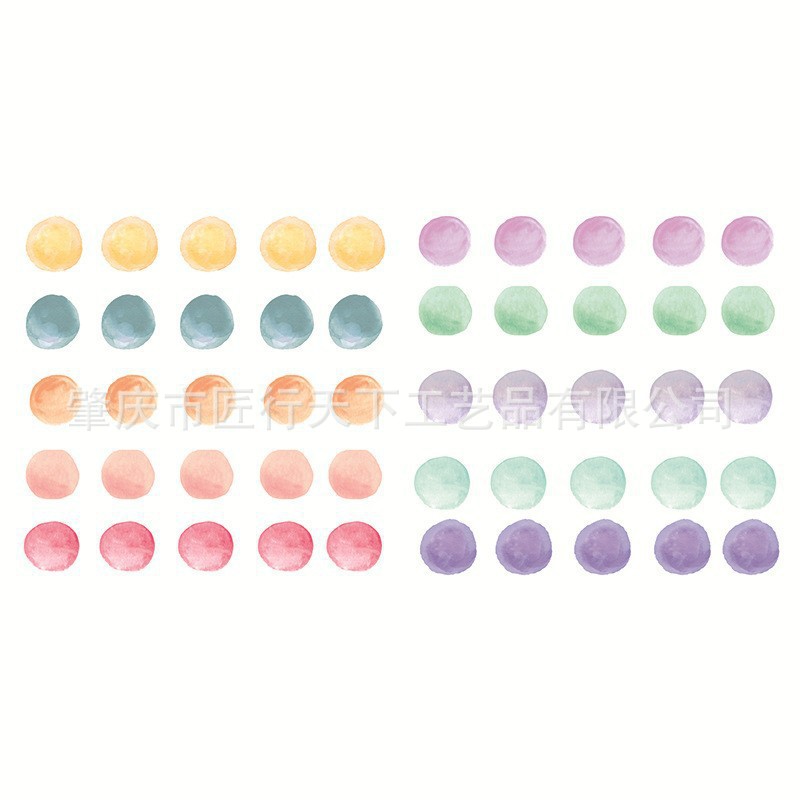 Picture of ins Bohemian Children's Room Wall Decorative Wall Stickers Graffiti Karl Color Wave Dot Kindergarten Sticker pvc