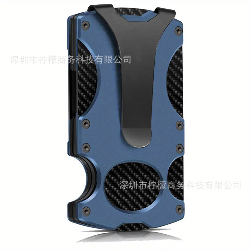 Picture of Factory Cross Border in stock Metal Wallet Men Coin Purse RFID Anti-theft Brush Block Ultra Thin Metal Wallet