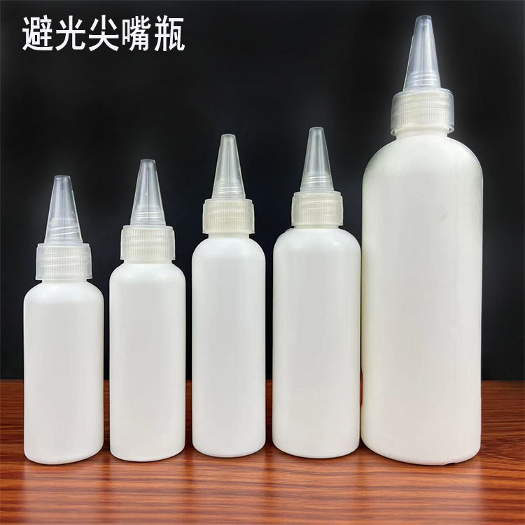 Spot wholesale 30 50 100Ml PE plastic bottle squeeze bottle pigment bottle white pointed bottle bottled