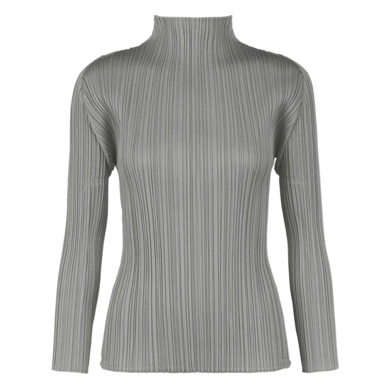 Miyake Basic Joker Pleated Top Women's Design Sense Clothes Wholesale Spring and Autumn New Long Sleeve T-Shirt Base Shirt