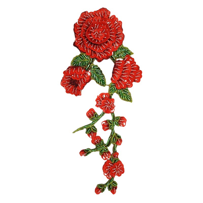 Flower accessories water soluble color three-dimensional collar flower embroidery cloth stickers cheongsam dance clothing accessories beaded cloth stickers