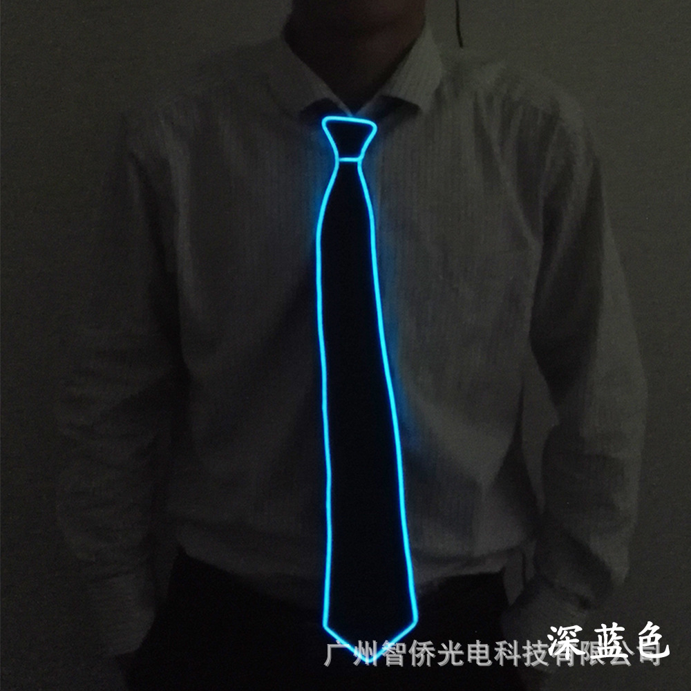 Picture of El Cold Light Luminous Tie Halloween Christmas Decoration Tie Glitter Tie Cold Light Tie Luminous Props