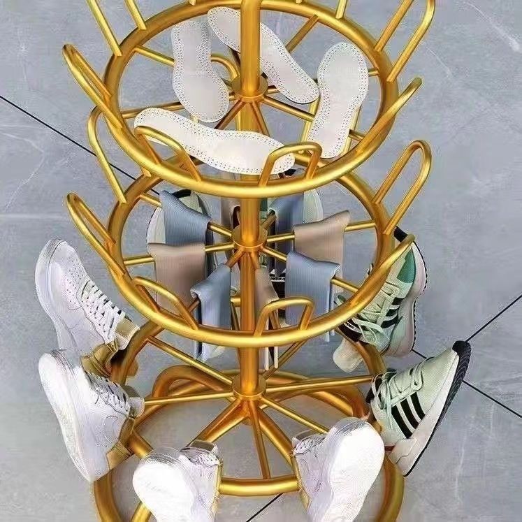 Shoe drying rack outdoor balcony sandals rack drying shoe rack floor rotating slipper hanging shoe rack drying shoe artifact new